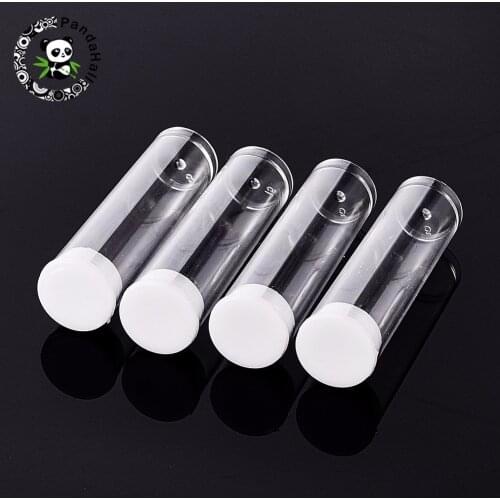 100 pcs Clear Plastic Bead Containers Storage Box Case Bottle for Jewelry Packaging Beads Storage 55x15mm