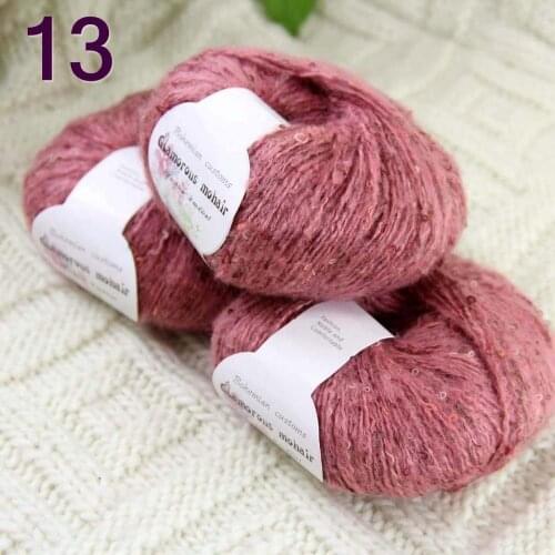 Sale 3SkeinX50gr Luxury Fluffy Soft NEW MOHAIR Shawls Hand Knit Crochet Yarn Pink 825-13-3