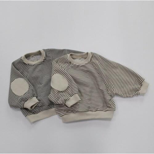 Spring Autumn 2 3 4 5 6 7 Years Children Tops Tees Boys Striped Casual Basic Sweatshirt Baby Kids Girls Long Sleeve T Shirts