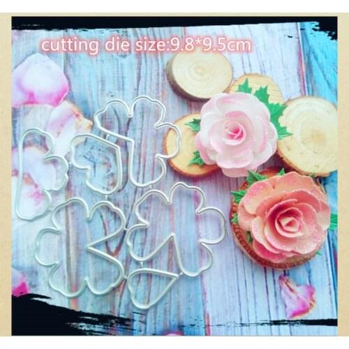 Romantic Rose Flower Die Cut Dies Stencil Template for Embossing DIY Scrapbooking Paper Album Gift Card Making New Dies for 2019