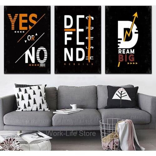 Inspirational Print Black and White Wall Art Posters Prints Art Prints Canvas Paintings for School Counselors Office Home Decor
