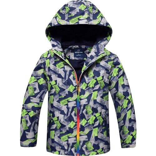Boys' windbreaker jacket baby fall/winter jacket childrens windproof waterproof and velvet warm jacket