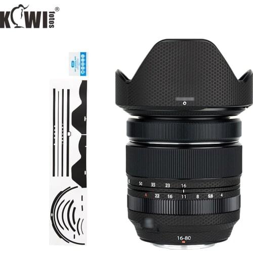 Lens and Lens Hood Cover Sticker For Fujifilm XF 16-80mm f/4 R OIS WR Lens Anti-Scratch Skin Firm Cover Protector Matrix Black