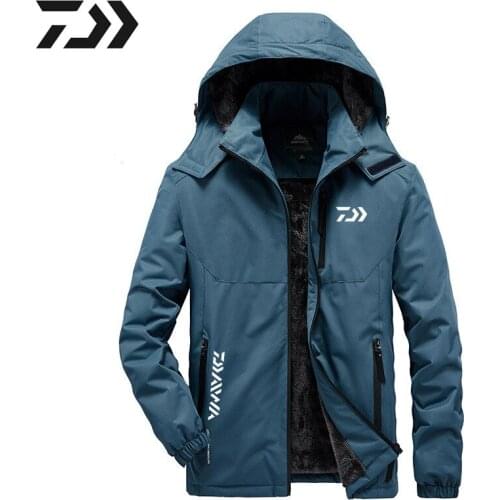 Winter For Fishing Jacket Warm Waterproof Fishing Clothes Thicken Coat Velvet Fishing Wear Outdoor Men Clothes For Winter Shirt