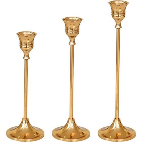 3pcs Gold Crystal Candle Holder Wedding Decoration Table Centerpieces Candelabra Birthday Party Flower Vase Holder Home Decor