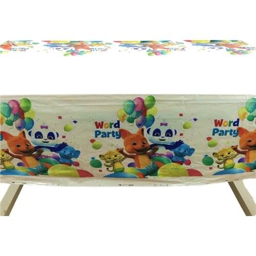 1/pcs cartoon Word party Game Tablecloth lovely Party Supplies Party Decoration Party Supplies Birthday Decoration Party