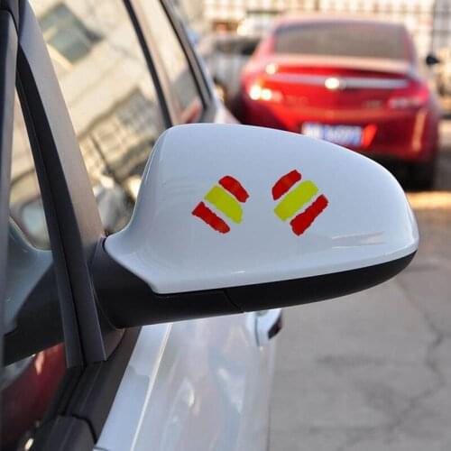 1Pcs Spain Flag Car Reflective Sticker Waterproof Car Window Sticker Body Decor Sticker Bumper Car Sticker