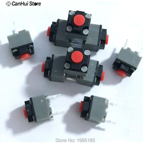 10Pcs Mute Button 6*6*7.3 Silent Button Switch Wireless Mouse Wired Mouse Button Light Touch Micro Mouse Switch 6x6x7.3 2Pin