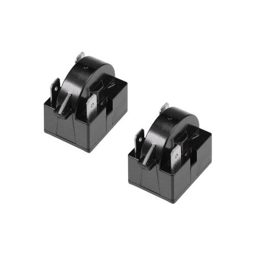2 Pcs 33 Ohm 3 Pin Refrigerator PTC Starter Relay Replacement Part Black
