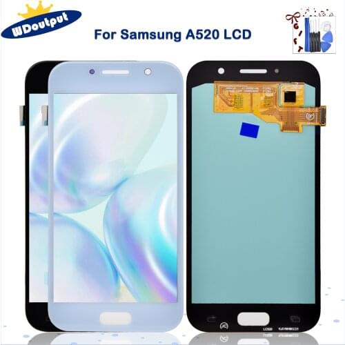 5.0"Super AMOLED For Samsung Galaxy A5 2017 SM-A520F A520 LCD Touch Screen Digitizer Assembly Parts For Samsung A520F LCD Screen