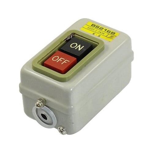 500V 15A 2.2KW 3 Phase Momentary ON/OFF Power Push Button Switch BS216B3