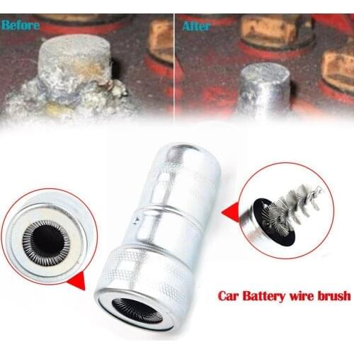 Car Cleaning Battery Post Terminal Cable Cleaner Dirt Accessories Car Hand Brush Battery Wire Brush Car Tools Corrosion I8B6
