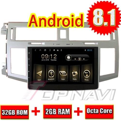 Topnavi Octa Core Android 8.1 Car Media Center Play For TOYOTA Avalon 2006 Radio Stereo Video GPS Navigation Double Din Free Map