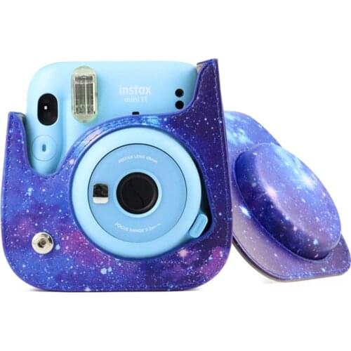 Fujifilm Instax Mini 11 9 8 Camera Case PU Leather Nebula Instant Camera Shoulder Strap Bag Protector Cover Case Pouch