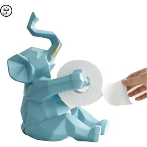 Cute Animal Head Statue Hanging Tissue Holder Toilet Washroom Wall Home Decor Roll Paper Tissue Box Holder Wall Mount A1669