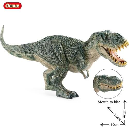 Oenux New Jurassic Dinossauro Indominus V-rex Action Figures Open Mouth Savage Tyrannosaurus Big Gorill Animals Model Kid Toy
