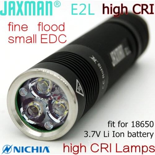 JAXMAN E2L 3LED TIR LENS flashlight 18650 flashlight torch Nichia 219C