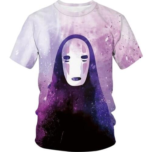 Japanese Anime T-shirt Spirited Away 3D Print Streetwear Tonari No Totoro Ponyo on the Cliff T Shirt Harajuku Men Women Clothing