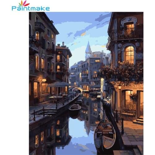 Paintmake Landscape DIY Paint By Numbers Oil Hand Painted On Canvas Home Decoration Painting Art Picture For Kids Adult