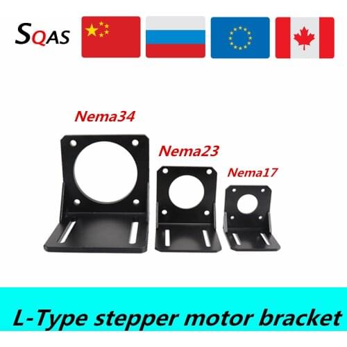 CNC motor bracket engines bracket L type stepper motor bracket steel for Nema34/Nema23/Nema17 stepper motor for CNC part