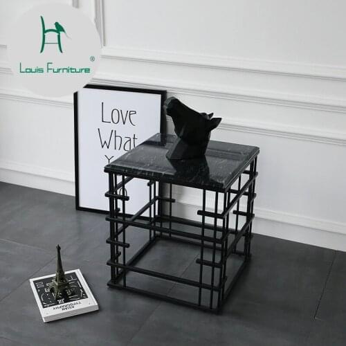 Louis Fashion Coffee Table Modern Neo Nordic Creative Iron Art Several Living Rooms Small Apartment Designers Marble Simplicity