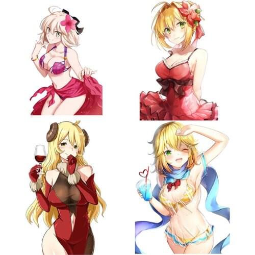 Three Ratels CDM281 lovely girls wall sticker home decoration accessories Anime Car Sticker Vinyl PVC Decal Laptop Waredrobe