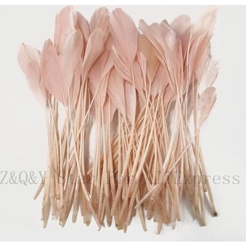 Natural goose hard floating 15-20CM (6-8 inches) torn head feathers 10-300 meat dyed pink DIY craft jewelry feathers