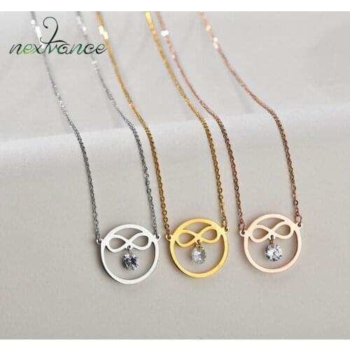 Nextvance Charm Bowknot Necklace Letter Pendants Women Clavicle Choker CZ Stone Jewelry For Girlfriend