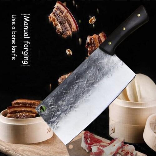 PEGASI Hand forging chopper household kitchen knife set meat knife bone knife chefs special slicing knife