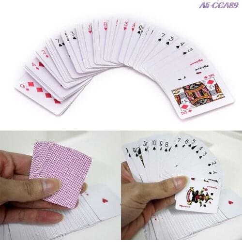 Portable Foil Plated Mini Poker Traditional Set Casino Tool Board Game Waterproof Gambling Playing Cards Mini Poker
