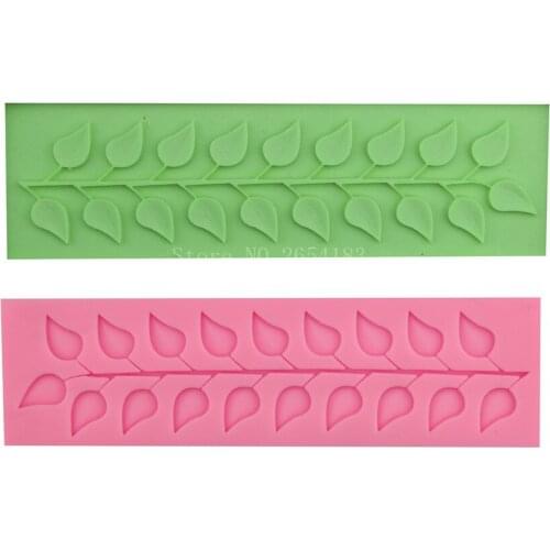 Craft Vine Rattan Leaf Lace Silicone Fondant Soap 3D Cake Mold Cupcake Jelly Candy Chocolate Decoration Baking Tool FQ3116