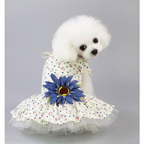 Luxurious Dog Cat Dress Floral Pets Dress for Dogs Clothes Hawaiian Dresses For Dogs Chihuahua Yorkshire Summer Pet Cat Dresses