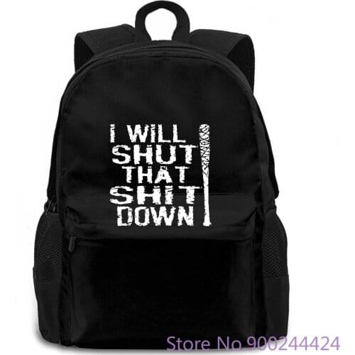 S I Will Shut That Shit Down Deluxe Softer for Lady Karajuku Brand Female Brand women men backpack laptop travel school