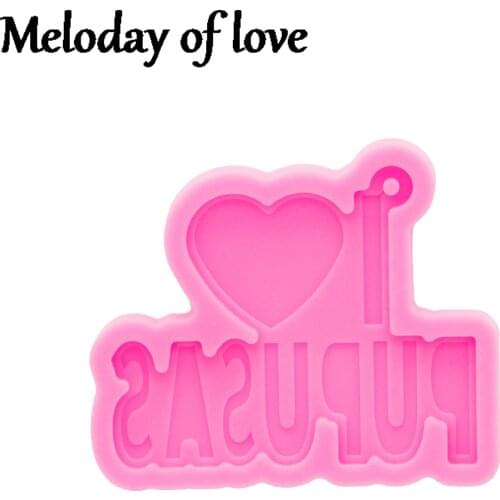 Shiny I Love Pupusas Keychain Silicone Mold, Resin Crafting Silicone Molds to Make Crafts with Epoxy Resin Art Diy DY0991