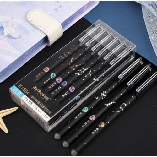 36 pcs/lot Fashion Erasable Constellation Gel Pen Cute 0.5mm Signature Pen School Office writing Supplies Promotional Gift