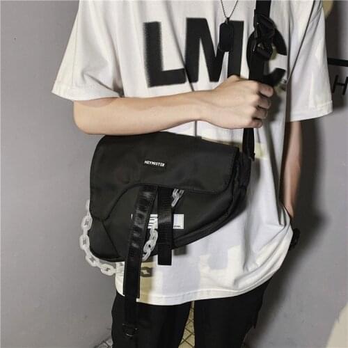 Tactical shoulder bag women retro chain street style messenger bag pistol design gun saddle bag for women