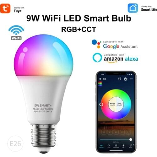 WiFi Smart Bulb Work With Alexa RGB Corlorful Dimmable Timer Function Light Or Remote Smart Controller Lamp Smart Home Bulbs