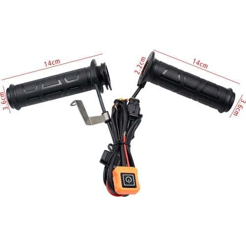 Universal Motorcycle 7/8" 22mm Electric Heated Grips Scooter Moped Bar Hand Warmer Adjustable Hot Grip 12V Motor Accessories