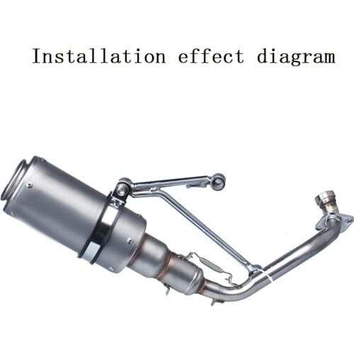 Motorcycle Exhaust Pipe middle Tube De Escape Muffler 51MM GY6 125 Link pipe Set Scooter Bracket Header For Yamaha 100CC RS100