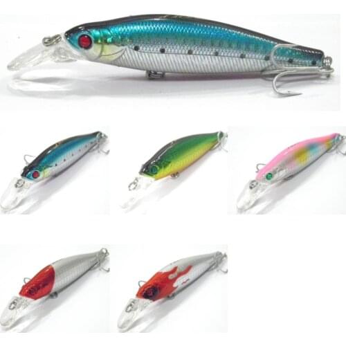 WLure 8.9cm 14.2g Middle Size Minnow Pencil Hard Bait with 3D Silicon Eyes and Mustad Quality Hooks Brand New Retail Box M104L