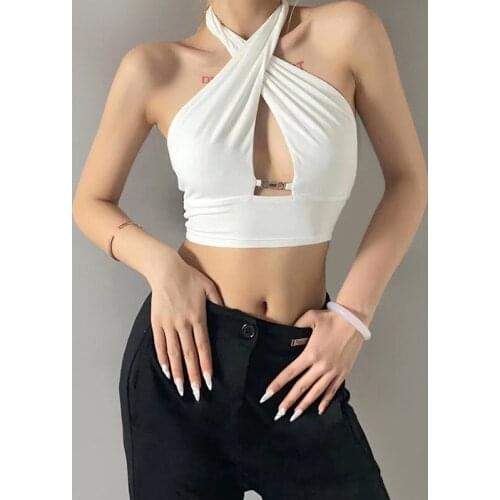 Women Sexy White Vest Nightclub Female Singer Stage Clothing Jazz Dance Tops Pole Dancing Costumes Festival Rave Outfits DQL5265