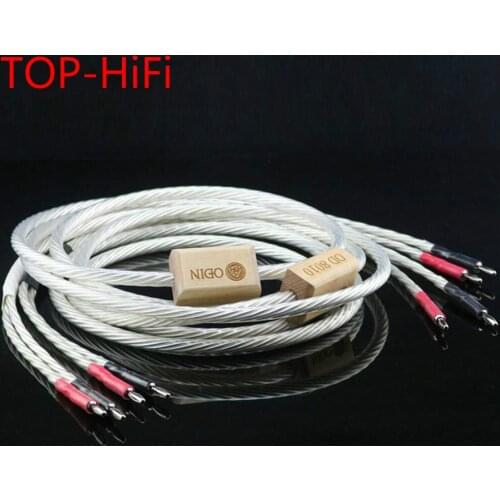 TOP-HiFi 1 pair ODIN Nordost Speaker Cable Banana Plug Cord Line Wire 100% brand new Banana Audio Interconnect Cable