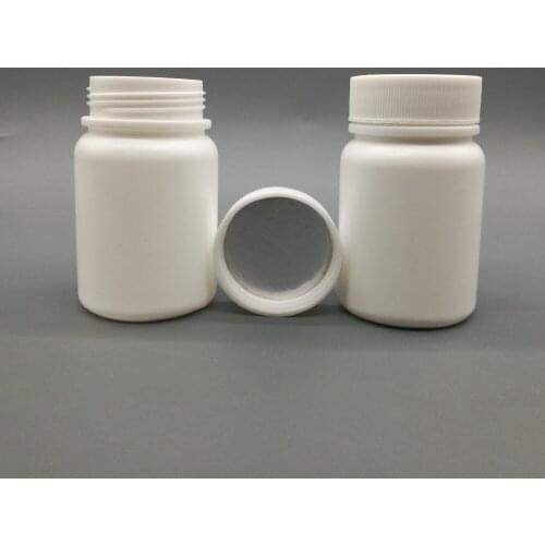 10pcs/lot 60ml 60cc HDPE white Capsule pill bottle, empty white plastic Pill container with Screw Cap