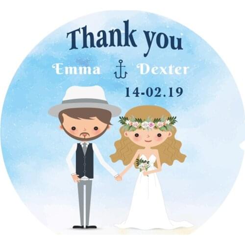 100pcs personalized custom candy gift box label baby birthday party wedding supplies stickers self-adhesive 3-10cm