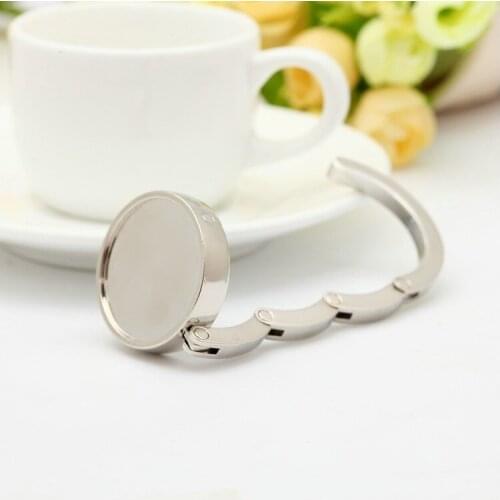 100pcs Foldable Handbag Hanger Bag Purse Hanger Folding Bag Hook For Restaurant Table Good Gift For Women WA1923