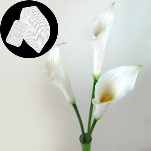 2pcs horseshoe lotus, lily, tulip leaf texture silicone sugar cake decoration Chocolate Mold kitchen accessories