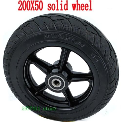 200x50 Solid Tire Wheel for Electric Scooter Balance Car 8x2 Solid Wheel Explosion-proof Puncture Proof Tubeless Tyre Parts