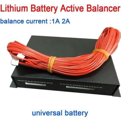 2S~16S Active Balance 1A 2A Lithium Battery Equalizer Bluetooth APP BMS Li-ion Lipo Lifepo4 LTO 4S 12V 7S 24V 8S 13S 14S 48V