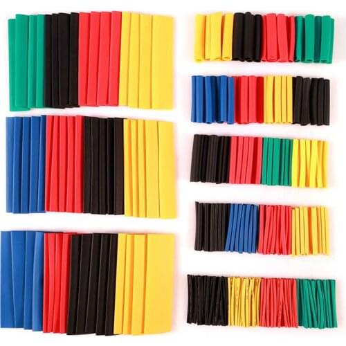 328pcs Ratio 2:1 Electrical Insulated Sleeving Assorted Heat Shrink Wrap Wire Cable Tubing (8 Sizes / 5 Colors)