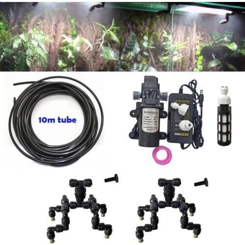4 Heads Reptile Mist Water Spray Nozzles for Tank cooling with Adjustable Aquarium Aquatic Pet Cooling System 2 pcs nozzles